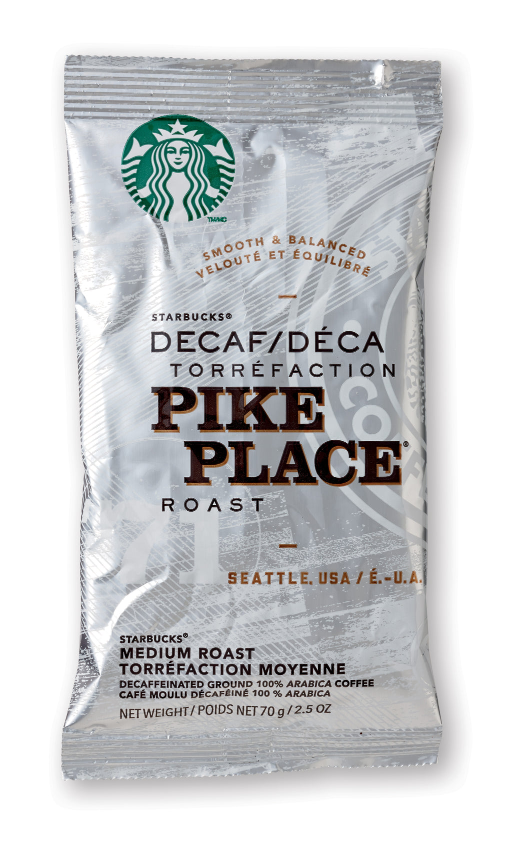 Ground Coffee: Starbucks - Pikes Place Decaf - 18/2.5oz