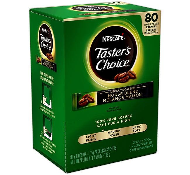 Instant Coffee: Tasters Choice - Instant Decaf - 80ct